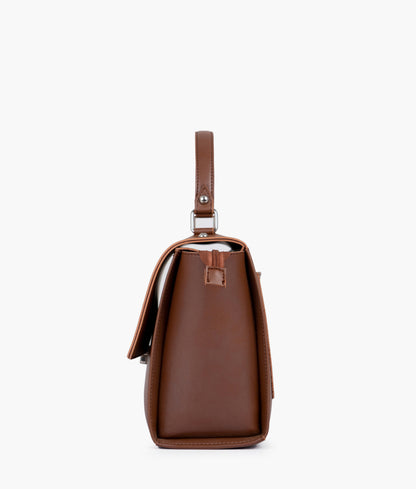 Brown mini messenger bag