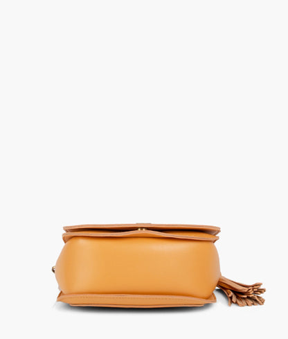 Mustard foldover saddle bag