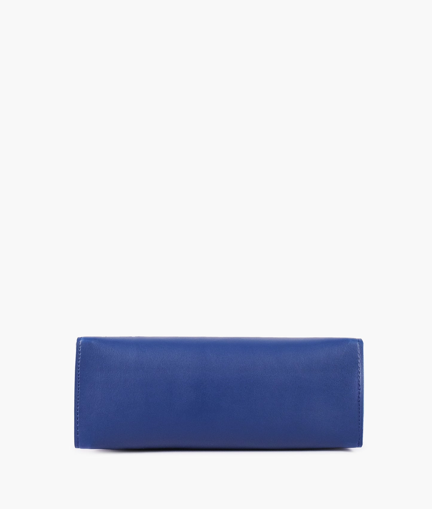 Blue zipper shoulder bag with long handle