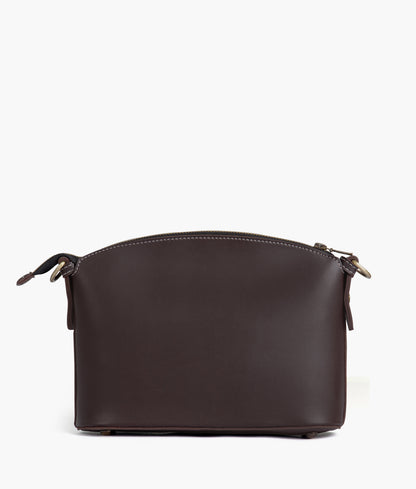 Dark brown dome cross-body bag