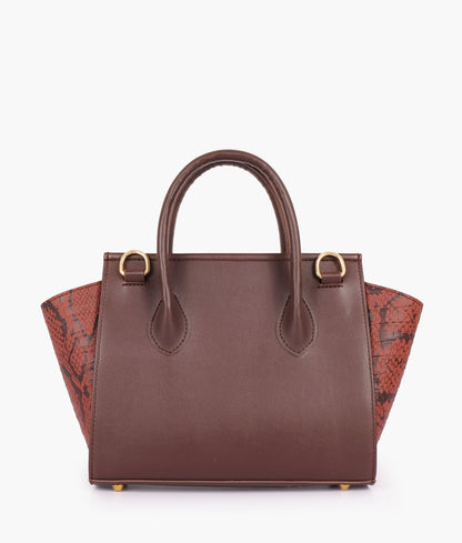 Dark brown trapeze handbag