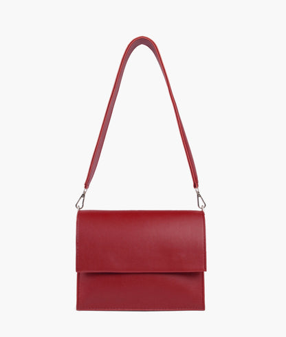 Maroon mini cross-body bag