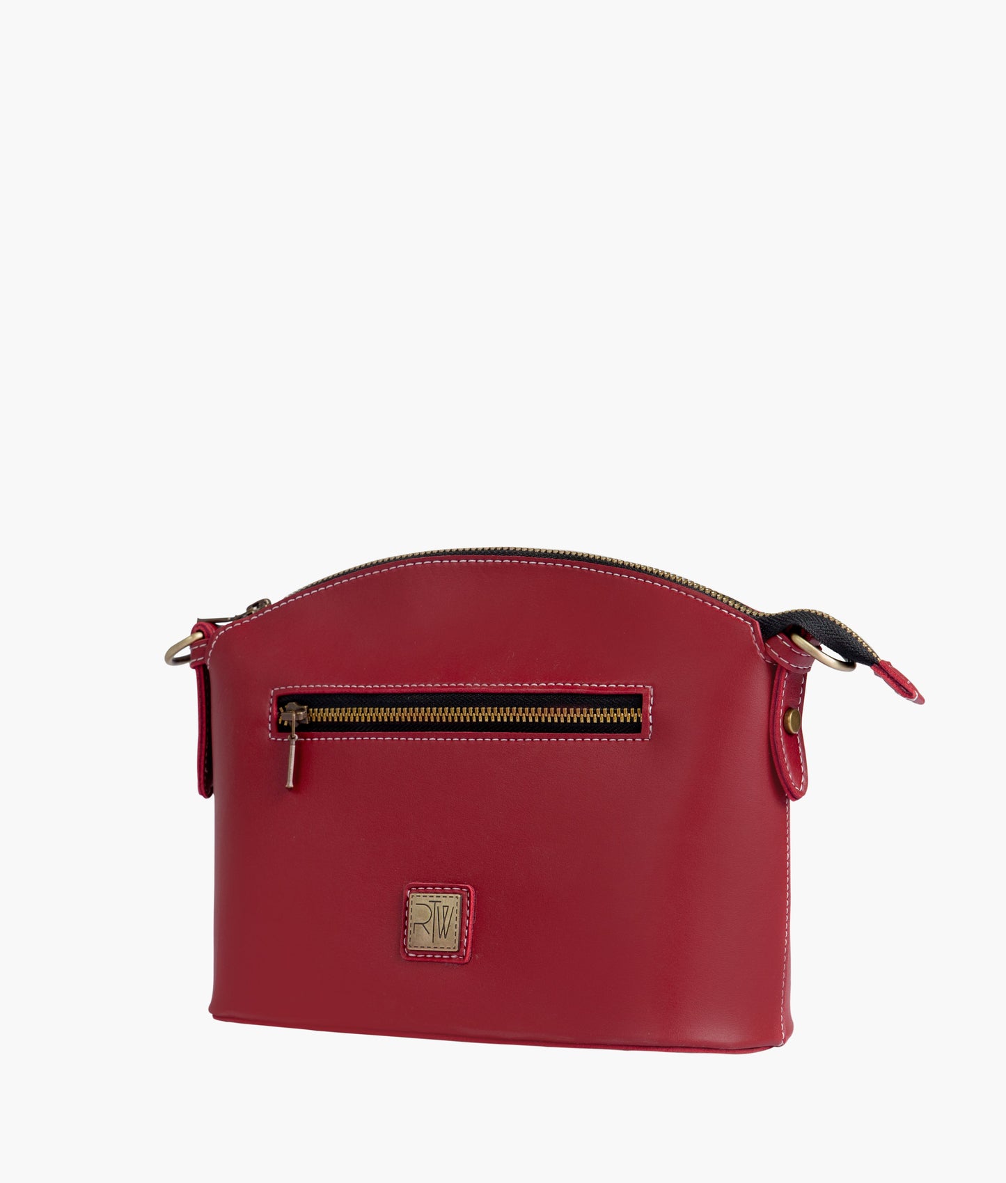 Maroon dome cross-body bag