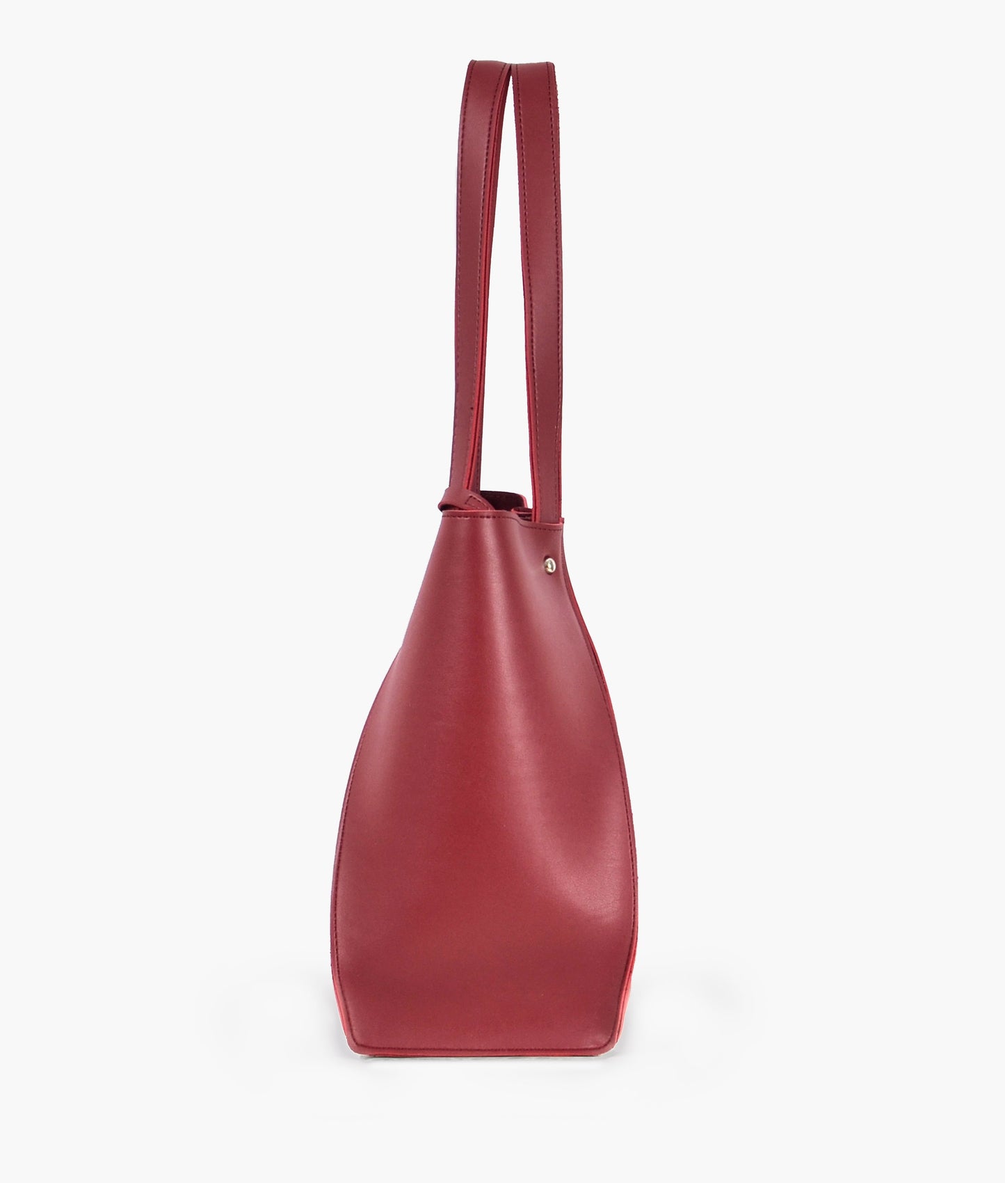 Maroon shopping tote bag