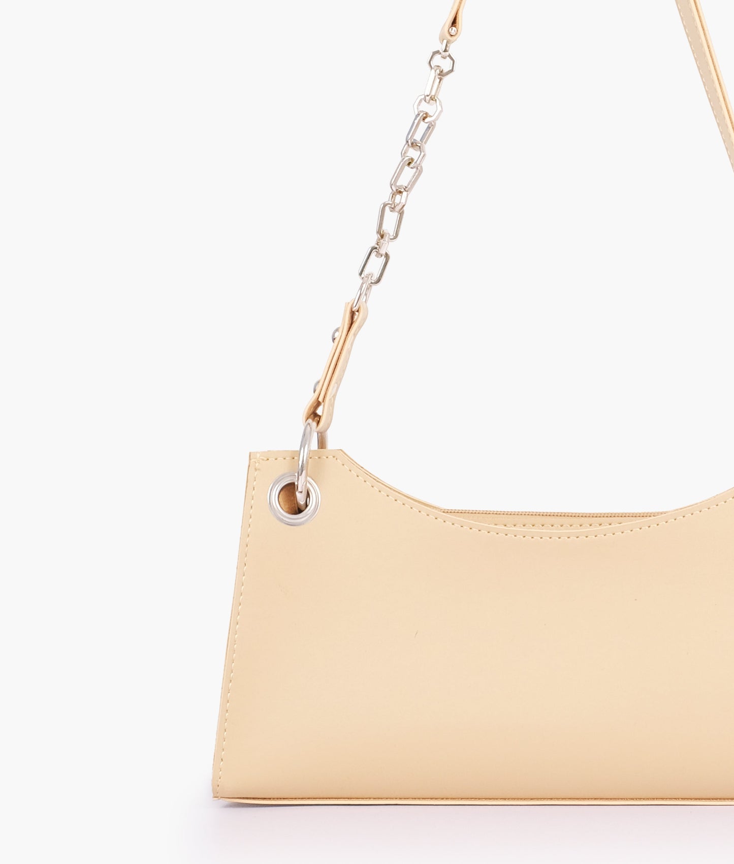 Off-white elongated chain handle purse