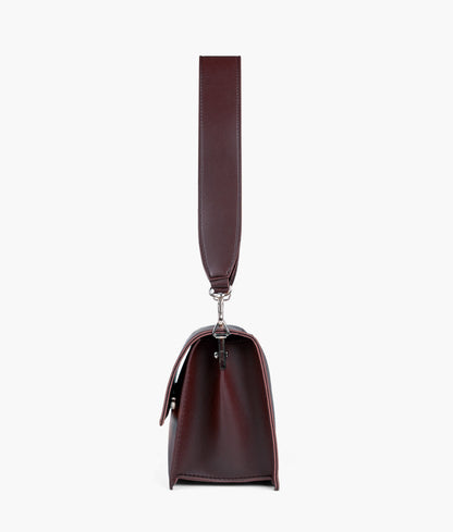 Burgundy mini cross-body bag